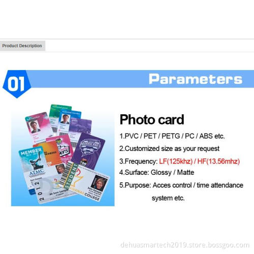 Employee Plastic ID Photo Cards Staff ID Card